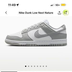 Nike Dunk Low Next Nature Gray White Sneakers
